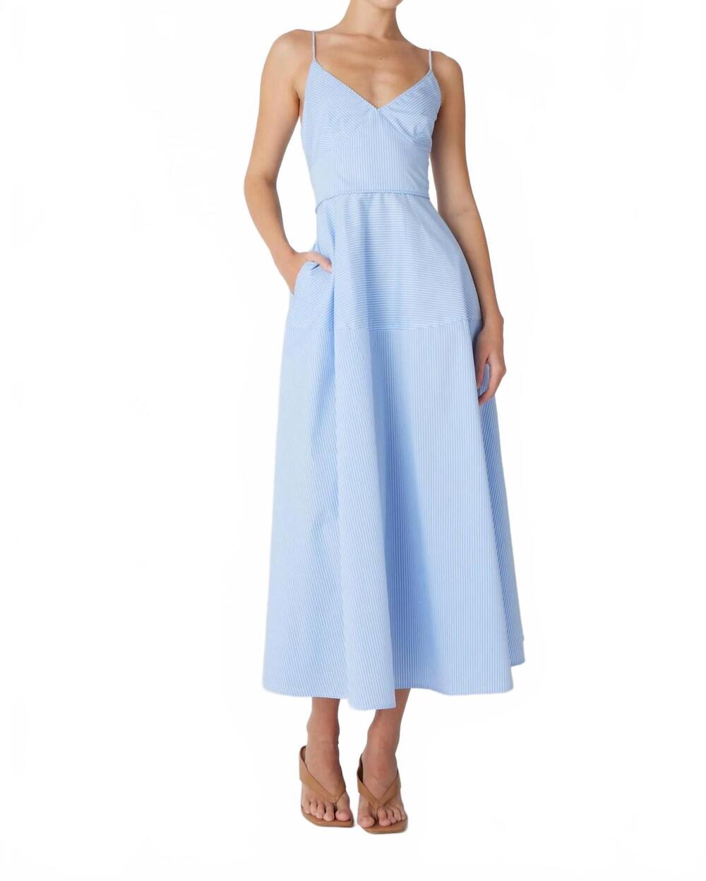 NEW JS71 neroni dress in blue/white stripe